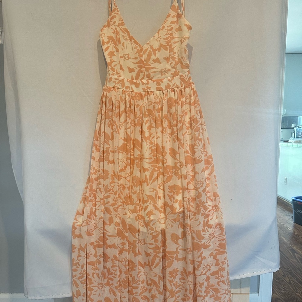 Pink Lily Orange Maxi Dress